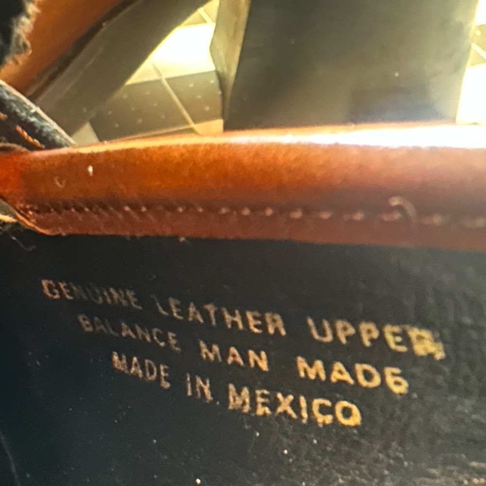 Leather Steve Madden Tan Block Heel Loafers size 6.5 - Picture 6 of 7
